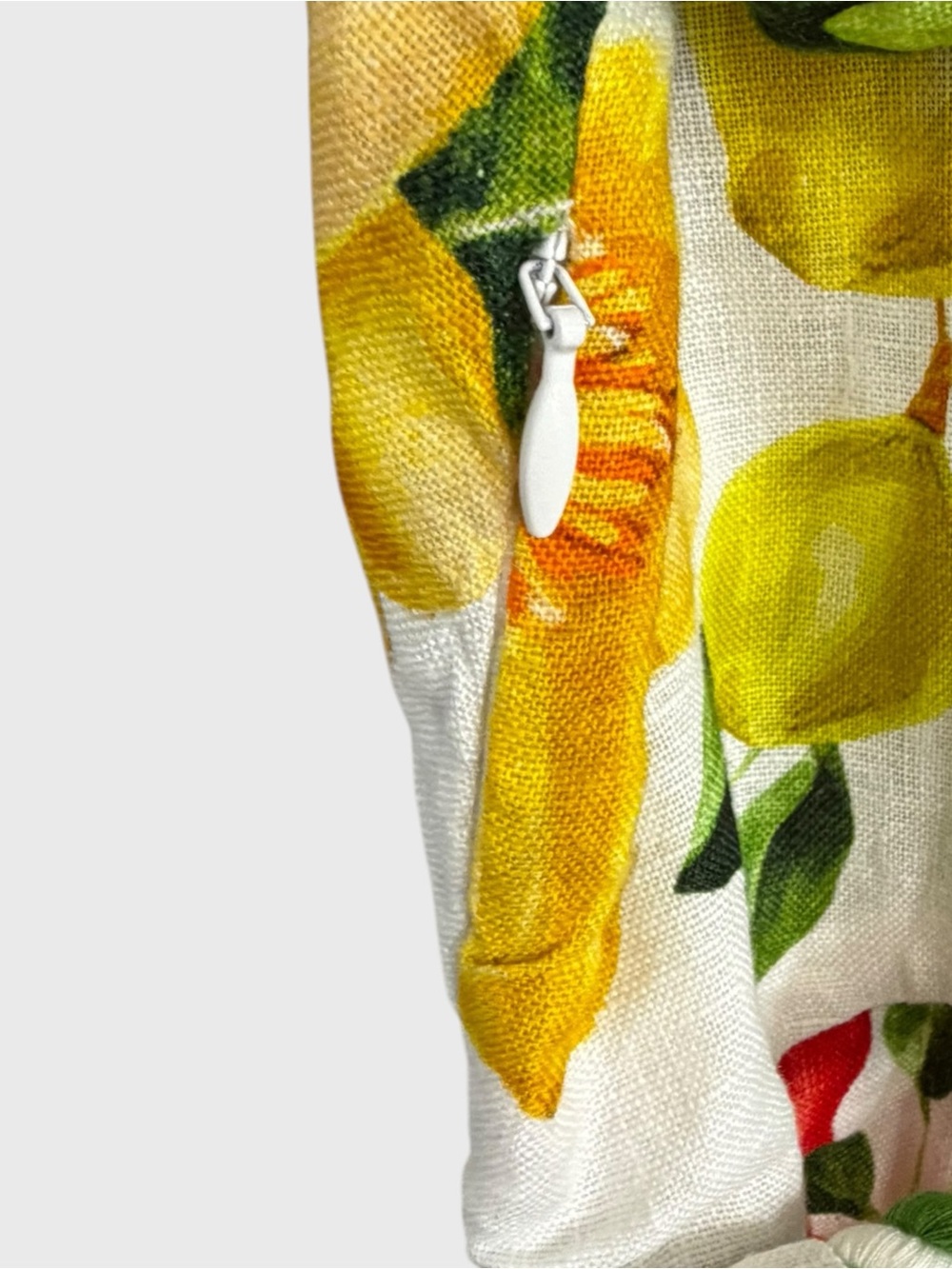 Farm Rio NWT White Multicolor Floral Fruit Linen Long Dress Size Large - Picture 9 of 13